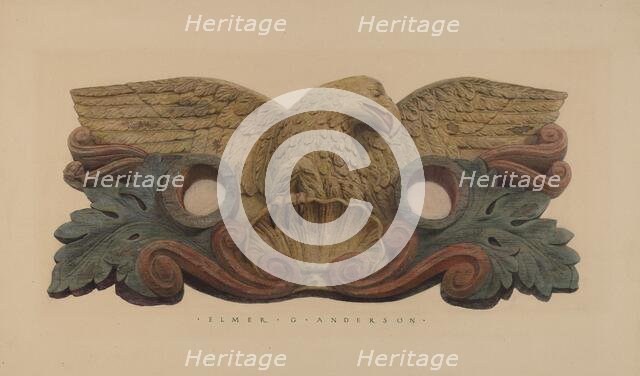 Hoseholder with Fire Company Insignia, 1935/1942. Creator: Elmer G Anderson.