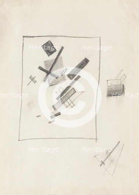 Mixed Feelings, c. 1916. Creator: Malevich, Kasimir Severinovich (1878-1935).