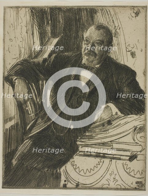 Grover Cleveland II, 1899. Creator: Anders Leonard Zorn.