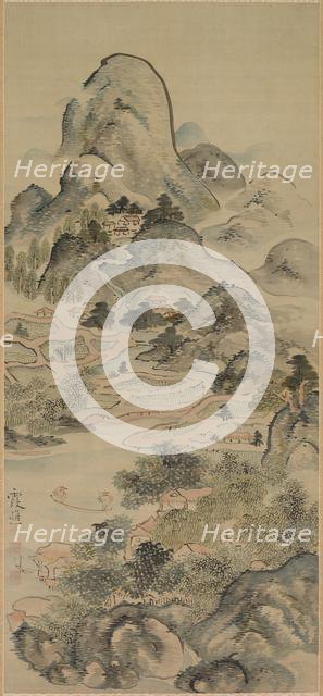 Fishing in Springtime, 1700s. Creator: Ike Taiga (Japanese, 1723-1776).