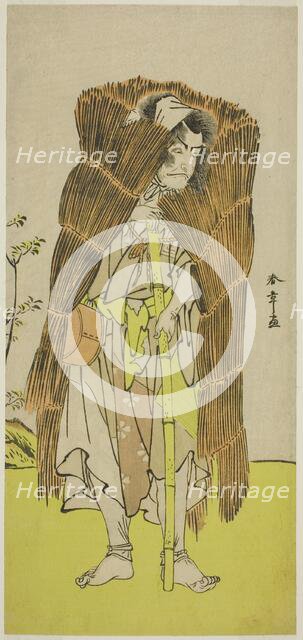 The Actor Ichikawa Ebizo III as Akushichibyoe Kagekiyo Disguised as a Beggar in the Play..., c.1776. Creator: Shunsho.