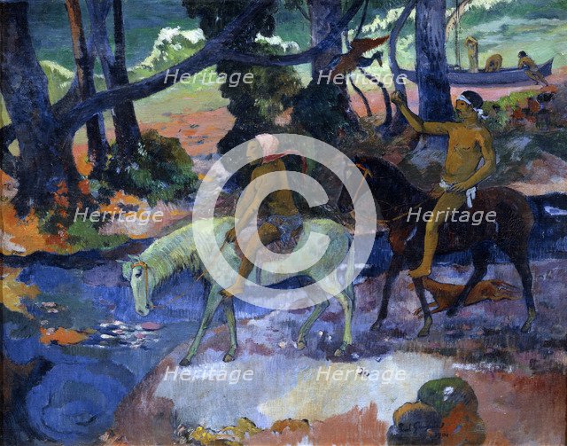 'The Ford (The Flight)', 1901.  Artist: Paul Gauguin