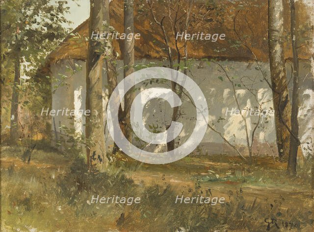 A Barn at Kronetorp, Skåne, 1870. Creator: Gustaf Rydberg.