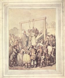 Execution at Tyburn, 1803. Artist: Thomas Rowlandson