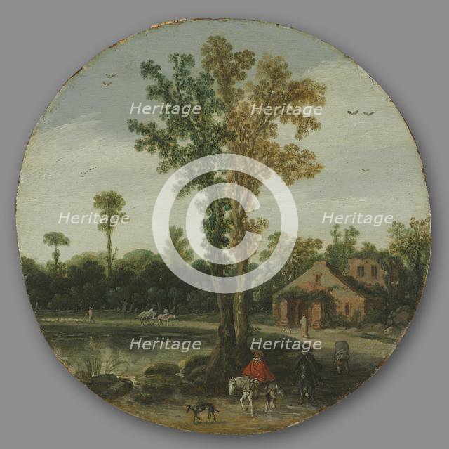 Travelers by a Lake, 1625. Creator: van de Velde Esaias (Dutch, 1587-1630).