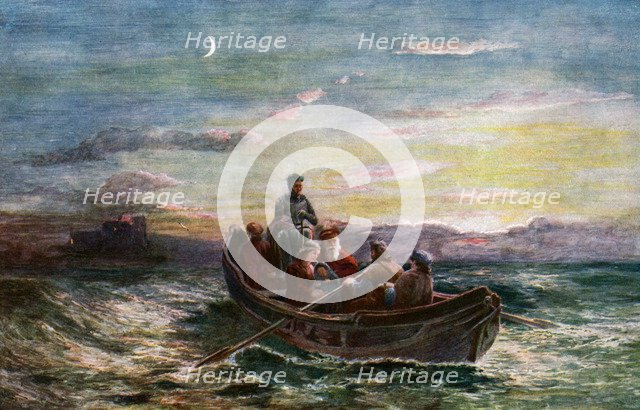 The Escape of Mary Queen of Scots from Loch Leven Castle', 19th century, (c1920). Artist: Unknown