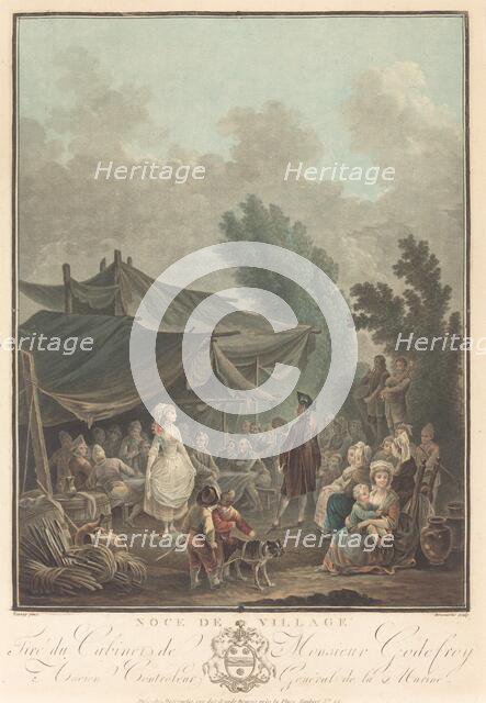 Noce de Village (Village Wedding), 1785. Creator: Charles-Melchior Descourtis.