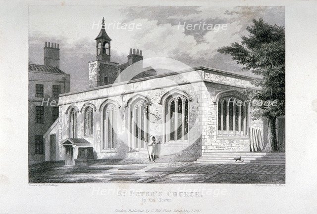 Chapel of of St Peter ad Vincula, Tower of London, 1837. Artist: John Le Keux