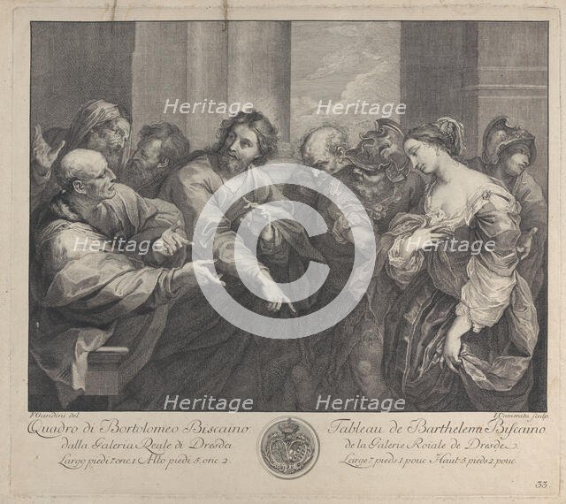 Christ and the woman taken in adultery, 1750-57. Creator: Giuseppe Camerata.