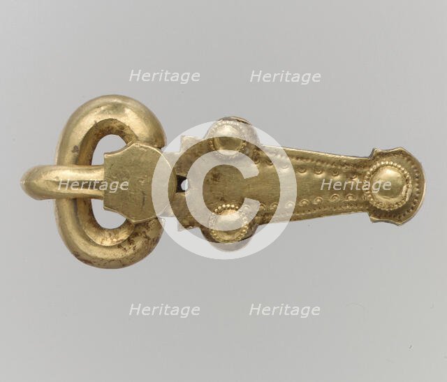 Gold Shoe Buckle, Langobardic, ca. 600. Creator: Unknown.
