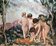 'Girls Playing with a Lion Cub', 1905-1906. Artist: Louis Valtat