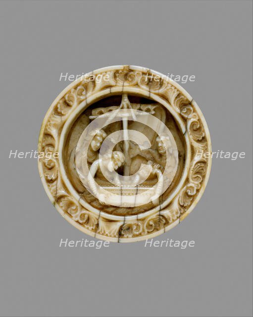 Game Piece with a Scene from the Life of Apollonius of Tyre, German, ca. 1170. Creator: Unknown.