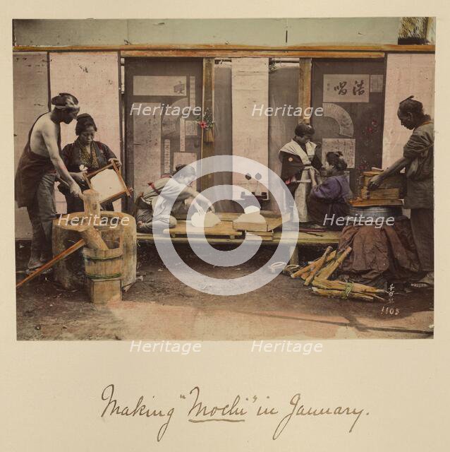 Making Mochi in January, about 1873-1883. Creator: Shinichi Suzuki I.