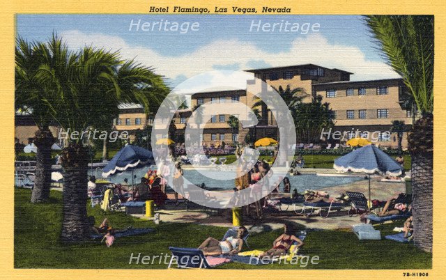 'Hotel Flamingo, Las Vegas, Navada', postcard, 1947. Artist: Unknown