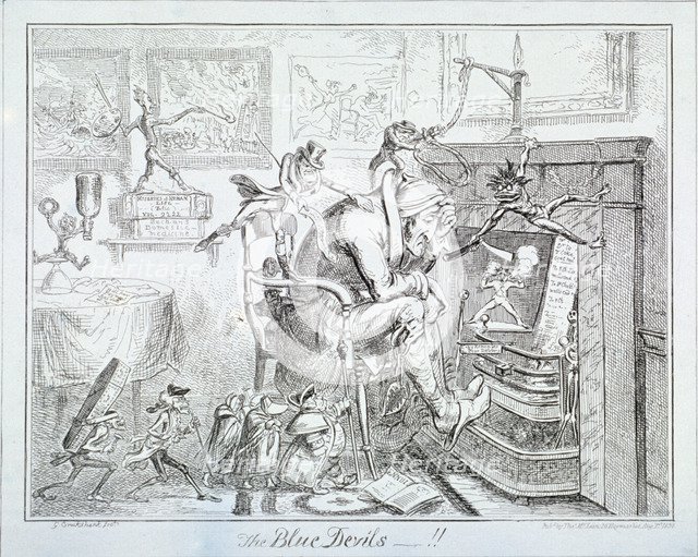 'The Blue Devils', 1835. Artist: George Cruikshank