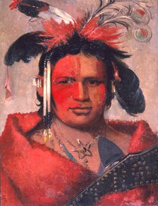 Chee-me-náh-na-quet, Great Cloud, son of Grizzly Bear, 1831. Creator: George Catlin.