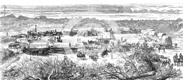 ''The Pioneer Corps of the British South African Company on the way to Mashonaland; A Laager of the  Creator: Unknown.