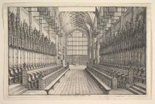 Choir and stalls in St George's Chapel, Windsor, 1660. Creator: Wenceslaus Hollar.