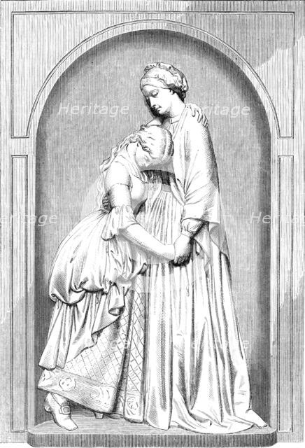 "Dinah Consoling Hetty in Prison," by F. J. Williamson, 1870. Creator: Unknown.