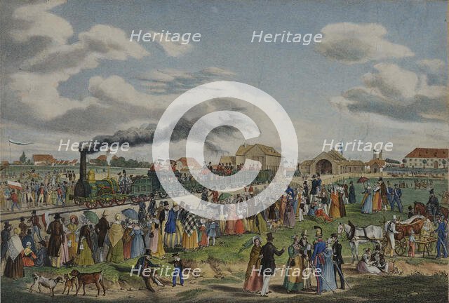 Opening of the Munich-Augsburg railway on September 1st, 1839, 1839. Creator: Kraus, Gustav (1804-1852).