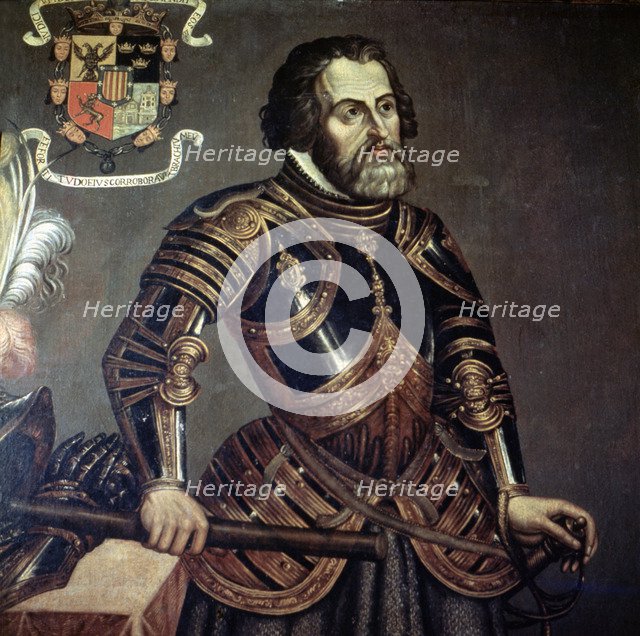 Hernán Cortés (1485-1547), Spanish conqueror.