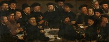 Banquet of Eighteen Guardsmen of Squad L, Amsterdam 1566, known as 'The Perch Eaters', 1566. Creator: Dirck Barendsz.