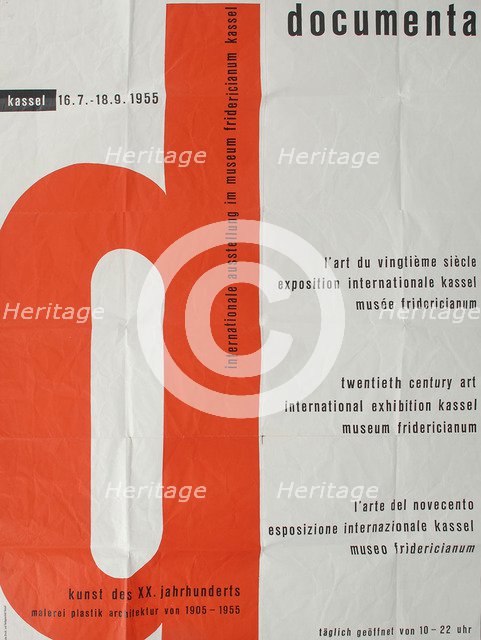 Poster for the First documenta Exhibition in 1955, 1955. Artist: Anonymous  