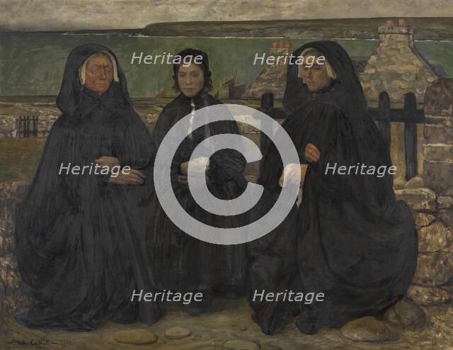 Breton Women in Mourning, 1903. Creator: Charles Cottet.
