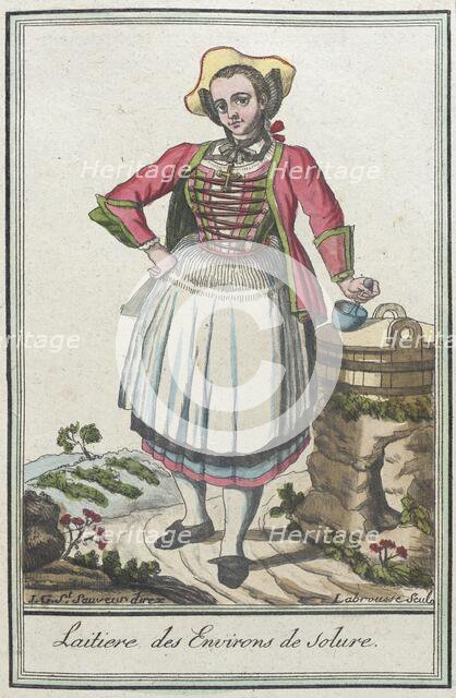 Costumes de Différents Pays, 'Laitiere des Environs de Solure', c1797. Creator: Jacques Grasset de Saint-Sauveur.