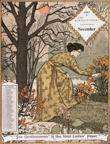 "The Gentlewoman" Calendar for November 1897. Creator: Unknown.