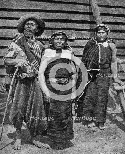 Patagonian indians, Argentina, 1922. Artist: Unknown