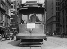 Clean Up day -- street car -- 4th and Madison Ave., 1914. Creator: Bain News Service.