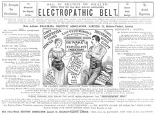 Electropathic Belt, 1883. Creator: Unknown.