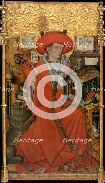 Saint Jerome in his Study. Artist: Ferrer, Jaume (active 1430-1461)