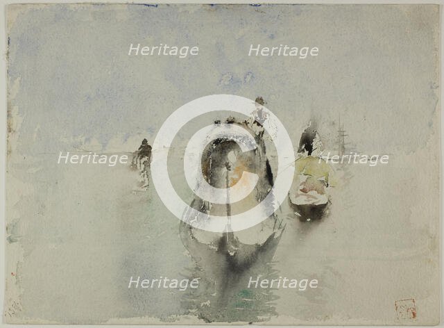 Gondolas, Grand Canal, Venice, n.d. Creator: Robert Frederick Blum.