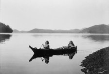Canoeing on Clayquot Sound, c1910. Creator: Edward Sheriff Curtis.