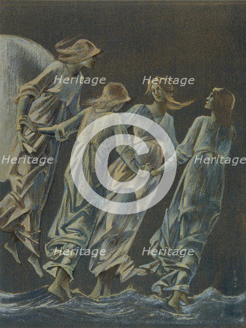 'Nymphs of the moon', 1896. Creator: Sir Edward Coley Burne-Jones.