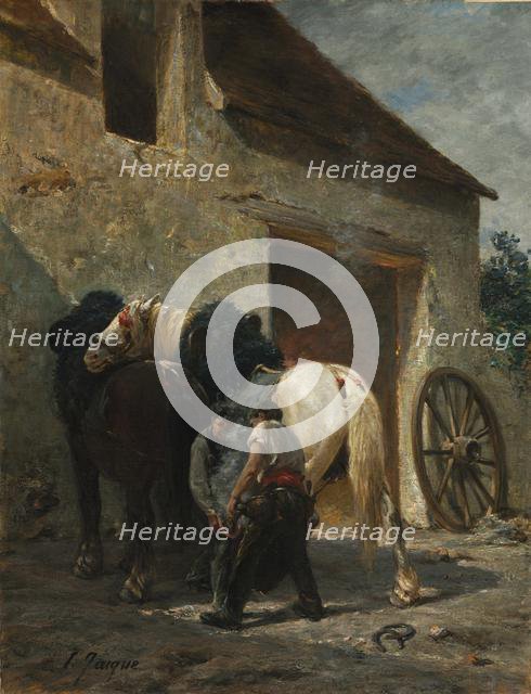 Blacksmiths, after 1887. Creator: Émile Jacque (French, 1848-1912).