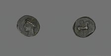 Coin Depicting a Horse and Palm Tree, 3rd century BCE. Creator: Unknown.
