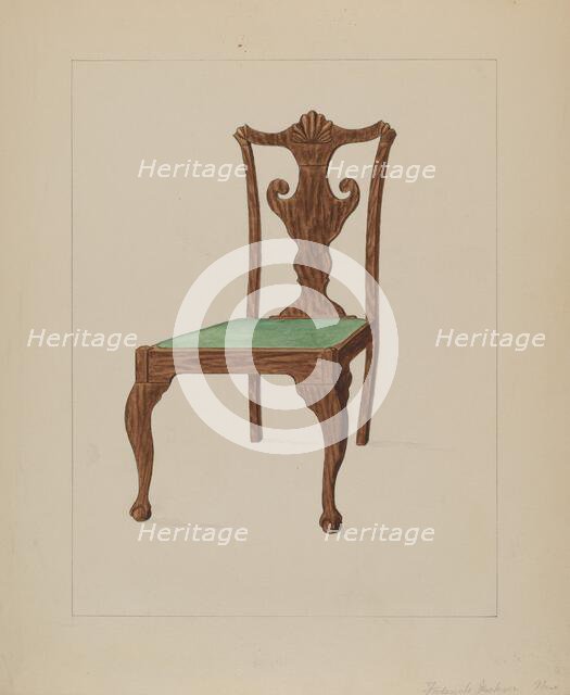 Walnut Chair, 1935/1942. Creator: Frederick Jackson.