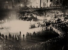 Book burning on the Opernplatz in Berlin on May 10, 1933, 1933. Creator: Anonymous.