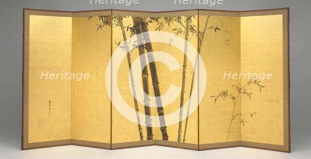 Bamboo, Japan, early 19th century. Creator: Kishi Ganku.