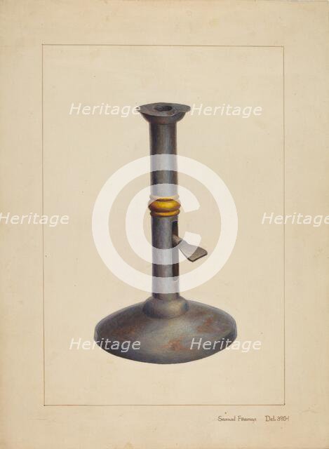 Candlestick, c. 1938. Creator: Samuel Fineman.
