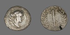 Tetradrachm (Coin) Depicting the Goddess Artemis Tauropolis, 158-149 BCE. Creator: Unknown.