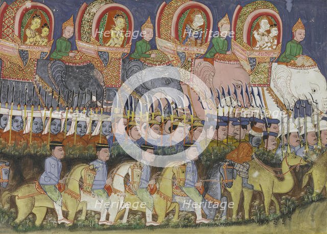 Vessantara Jataka, Chapter 13 (The Return to the Capital), 1920-1940. Creator: Unknown.