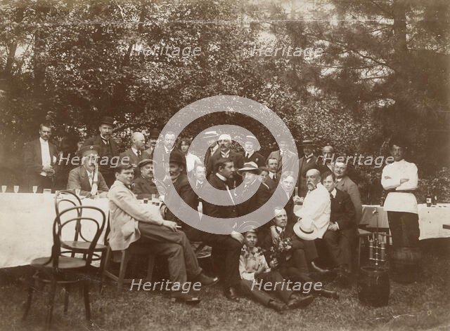 The Family of Irkutsk Merchant Belogorov at a Picnic., 1910-1919. Creator: Unknown.