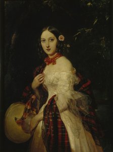 Maria Arkadyevna (Stolypina) Beck (1819-1889), 1839. Artist: Orlov, Pimen Nikitich (1812-1863)