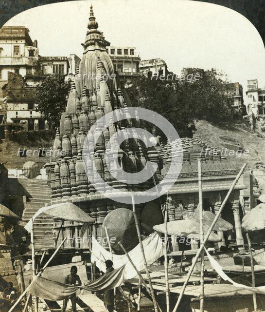 'Temples on the Banks of the Ganges, Benares, India', c1909.  Creator: George Rose.