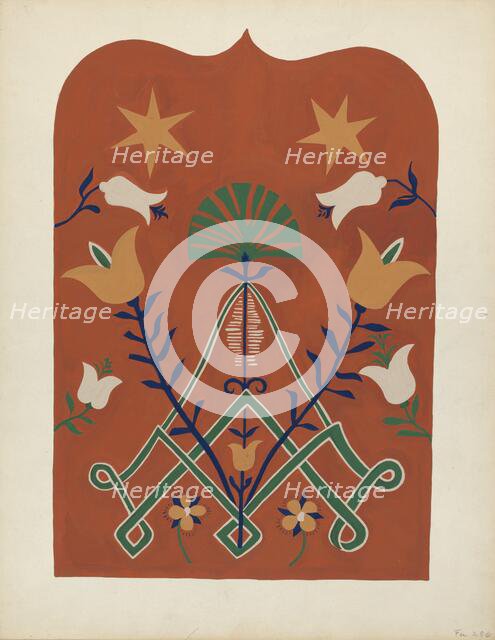 Study for Proposed Portfolio "Decorated Chests of Rural Pennsylvania", 1941. Creator: Unknown.