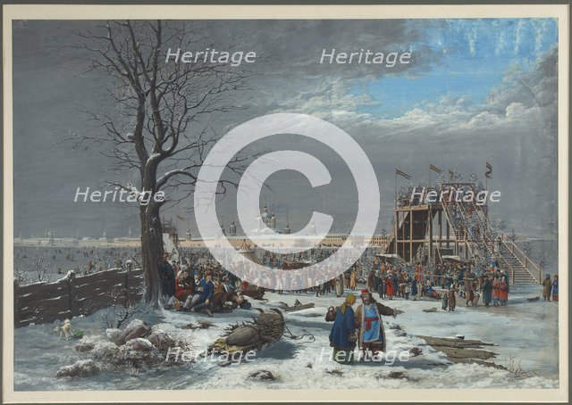 The roller coasters on the Neva near the Smolny Convent in Saint Petersburg.